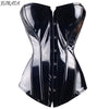 Image of Women Corset Sexy Slim Burlesque Satin Body Shaper Strapless Overbust Plus Size Corset and Bustier  (15)