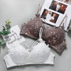 Image of DERUILADY Lace Floral Embroidery Bralette Sexy Lingerie Comfort Seamless Adjusted Bras For Women Wireless Push Up Bra Underwear