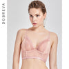 Image of DOBREVA Women's Lace Bralette Non-Padded X-Back Underwired Longline Plunge Bra