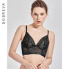 Image of DOBREVA Women's Lace Bralette Non-Padded X-Back Underwired Longline Plunge Bra
