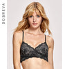 Image of DOBREVA Women's Lace Bralette Wire Free Non Padded Longline Bra