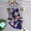 Image of Daeyard Women's Pajamas Silk Floral Overall Print 5Pcs Pajama Set Satin Pyjamas Sexy Lace Pijama Nightie Sleepwear Home Clothes