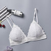 Image of DeRuiLaDy 2PCS French Style Bralette Seamless Deep V Lace Bra Wireless Thin Underwear Sexy Lingerie Soft Bras For Women Girl