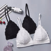 Image of DeRuiLaDy 2PCS French Style Bralette Seamless Deep V Lace Bra Wireless Thin Underwear Sexy Lingerie Soft Bras For Women Girl