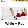 Image of DeRuiLaDy 2Pcs Seamless Soft Bras for Women Thin Strap Wireless Push Up Bra Backless Comfort Underwear Bralette Sexy Lingerie