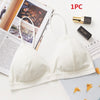 Image of DeRuiLaDy 2Pcs Seamless Soft Bras for Women Thin Strap Wireless Push Up Bra Backless Comfort Underwear Bralette Sexy Lingerie