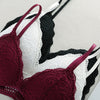 Image of DeRuiLaDy Seamless Deep V Lace Bras For Women Wireless Push Up Bra Thin Comfort Underwear Sexy Lingerie French Style Bralette