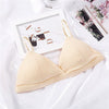 Image of Deep V Wireless Bra French Style Bralette Sexy Lingerie Soft Women Bras Comfortable Cotton Crop Top Girl Brassier 32-38 5 Colors