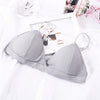 Image of Deep V Wireless Bra French Style Bralette Sexy Lingerie Soft Women Bras Comfortable Cotton Crop Top Girl Brassier 32-38 5 Colors