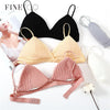 Image of Deep V Wireless Bra French Style Bralette Sexy Lingerie Soft Women Bras Comfortable Cotton Crop Top Girl Brassier 32-38 5 Colors
