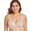 Image of Delimira Women's Sheer Lace Full Figure Unlined Minimizer Bra