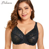 Image of Delimira Women's Sheer Lace Full Figure Unlined Minimizer Bra