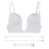 Image of Dropshipping Push up Bra sexy plunge Deep V transparent Adjustable Convertible Straps Sutian 70 75 80 85 90 95 A B C D E