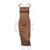 Image of Dulzura neon satin lace up 2019 summer women bodycon long midi dress sleeveless backless elegant party outfits sexy club clothes