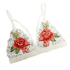 Image of EFINNY Summer New Sexy Lace Sheer Floral Lingeire Elastic Bandage Bra Embroidery Flowers Bralette Crop Top