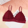 Image of EIE New Fashion Thin French Style Bralette Lace Wireless Triangle Cup Women Lingerie Soft Bra Seamless Underwear Deep V Girls