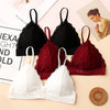 Image of EIE New Fashion Thin French Style Bralette Lace Wireless Triangle Cup Women Lingerie Soft Bra Seamless Underwear Deep V Girls