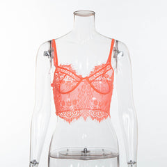 Elegant Chic Bralette Sexy Eyelash Lace Crop Top Women Lingerie Dropshipping Suppliers Underwear Camisole Cami Tank Top