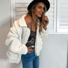Image of Elegant Faux Fur Coat Women 2019 Autumn Winter Thick Warm Soft Fleece Jacket Pocket Zipper Outerwear Overcoat Bear Teddy coat