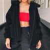 Image of Elegant Faux Fur Coat Women 2019 Autumn Winter Thick Warm Soft Fleece Jacket Pocket Zipper Outerwear Overcoat Bear Teddy coat