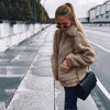 Image of Elegant Faux Fur Coat Women 2019 Autumn Winter Thick Warm Soft Fleece Jacket Pocket Zipper Outerwear Overcoat Bear Teddy coat