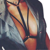 Image of Elover Erotic Sexy Lingerie Bandage Spaghetti Crop Cami Hollow Bra Sexy Underwear Women Top Halter Strap Bra Unlined Adjustable