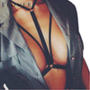 Image of Elover Erotic Sexy Lingerie Bandage Spaghetti Crop Cami Hollow Bra Sexy Underwear Women Top Halter Strap Bra Unlined Adjustable