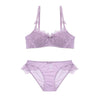 Image of Europe new fashion design ultra thin sexy lingerie lace bra set women embroidery bra sets underwear 1/2 cup bra push cup JYF