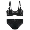 Image of Europe victoria ultra thin hollow sexy luxury lingerie lace bra set women comfortable and breathable underwear bra sets JYF