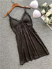Image of FZSLCYIYI Nightgowns & Sleepshirts Silk Sleepwear Women Night Dress Satin Sexy Lace Lingerie Nightshirts Sleep Lounge