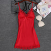 Image of Fashion 2018 NEW Sexy Strap Top Robe Summer Womens Sleepwear Casual Faux Silk Home Wear Nightwear Bath Gown Size M-XXL