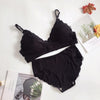 Image of Fashion Bra Briefs Set For Women Lingerie With Pads Seamless Push Up Bralette Active Bra Plus Size XL Sports Underwear #D