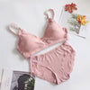 Image of Fashion Bra Briefs Set For Women Lingerie With Pads Seamless Push Up Bralette Active Bra Plus Size XL Sports Underwear #D