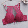 Image of Fashion Lace Bra Sexy Bras For Women B C Cup Underwear Hanging Neck Unlined Brassiere Female Hollow Floral Lingerie New Arrival