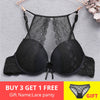 Image of Fashion Lace Bra Sexy Bras For Women B C Cup Underwear Hanging Neck Unlined Brassiere Female Hollow Floral Lingerie New Arrival