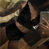 Image of Fashion Laxe Bra Set Panties and Bra Set Wedding White Bralette Set Lace Underwear Seamless Embroidery Bralette Sexy Lace Bras
