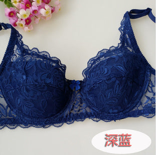 Fashion New Sexy Ladies Sexy Underwear Full Coverage Minimizer Non Padded Lace Sheer Bra 9 Color 34-40 AB Cup