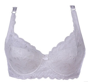 Fashion New Sexy Ladies Sexy Underwear Full Coverage Minimizer Non Padded Lace Sheer Bra 9 Color 34-40 AB Cup