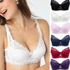 Image of Fashion Women Sexy Lace Bra Deep V Push Up Brassiere Shaping Padded Bras Underwear Embroidery Lingerie plus size bra A B C D Cup
