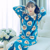 Image of Fashion Women Winter Night Skirt Leisure Home Clothes Long SleeveThicken Warm Flannel NIghtgown for Women Dress Sleepwear Girl
