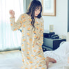 Image of Fashion Women Winter Night Skirt Leisure Home Clothes Long SleeveThicken Warm Flannel NIghtgown for Women Dress Sleepwear Girl