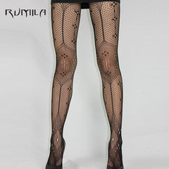 Fashion Womens Lady Girls Black Sexy Fishnet Pattern Jacquard Stockings Pantyhose Tights  skull Woman 1pcs dww43