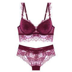 Fashion sexy push up adjustable lace underwear accept supernumerary breast bra thickening bra set high quality lingerie sets