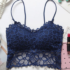 Female Bralette Lingerie Woman Intimates Sexy Floral Lace BH Bras for Women Full Cup Embroidery Solid Colour Padded Push-up Bra