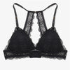 Image of Finetoo Fashion 3/4 Cup Black Wireless Bralette Female Unlined Underwear Sexy Bra Floral Lace For Women Brassiere Lingerie Bra