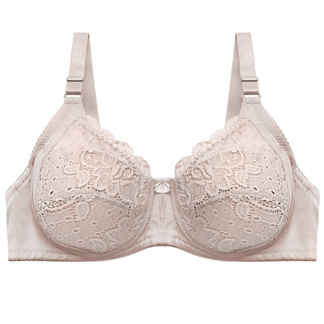 Finetoo Thin Women Plus Size Bra D E Super Push Up Bralette Lace Bra Female Lingerie Deep V Sexy Big Size Bra Women  Brassiere