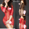 Image of Fishnet Sleeved Erotic Hot Sexy Lingerie Babydoll Teddy Latex Catsuit Body Stocking Costumes Off Shoulder Dress Porn Cotillon