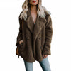 Image of Fluffy Teddy Coat Women Winter Jackets 5XL Plus Size Overcoat Lapel Warm Hairy Jackets Female Coats Long Sleeve Chaqueta Mujer