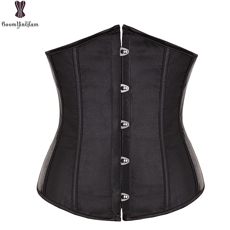 Free Shipping Satin Mini Waist cincher Bustiers Top Workout Shape Body shaper Plus Size Underbust sexy women Corset S-6XL 28335