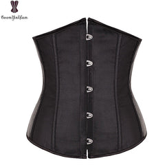 Free Shipping Satin Mini Waist cincher Bustiers Top Workout Shape Body shaper Plus Size Underbust sexy women Corset S-6XL 28335